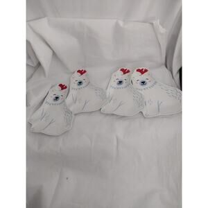 Target Wondershop Polar Bear Melamine Appetizer Plates Set Of 4 Holiday